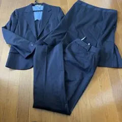 LES MUES ストライプ ネイビー　ジャケット　パンツ　スカート　スーツ L
