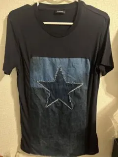 DIESELデニムスターモチーフ半袖Tシャツ