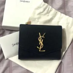 SAINT LAURENT ブラック 二つ折り財布のサムネイル