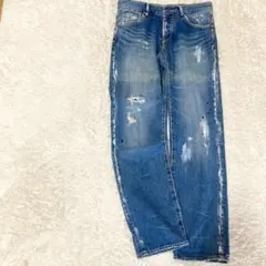 ジャーナルスタンダード　ペイント加工ダメージデニムパンツ　38のサムネイル
