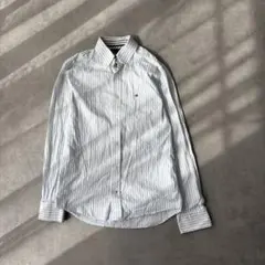 17002 トミーヒルフィガー 刺繍ロゴ ストライプシャツ