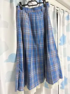 axes femme チェック柄プリーツスカート