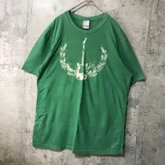 Y3742古着　Tシャツ 緑　90s Y2K