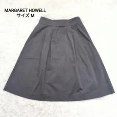 【美品】マーガレットハウエル　グレー　膝丈　スカート　Mのサムネイル