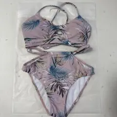 to the sea パームツリー柄 セパレート水着 ピンク　美品のサムネイル