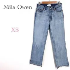 ◆ミラオーウェン【XS】デニムパンツ ストレートパンツ 小さいサイズ ダメージ