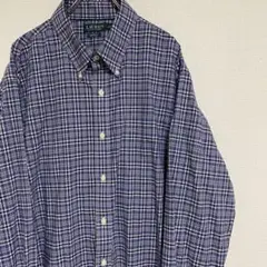 00s LAUREN ラルフローレン ミニチェックシャツ CLASSIC FIT
