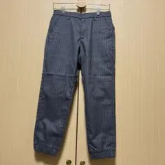 試着のみ】ユニクロ ジョガーパンツ グレーストライプ S