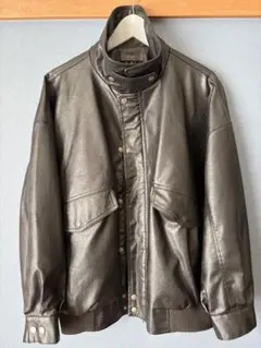 【CLEL】ヴィンテージデザインフェイクレザーブルゾン