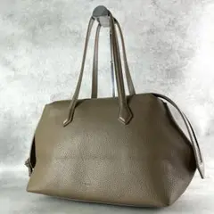 美品】ナガタニ EMMA エマ ハンドバッグ シュリンクレザー トープ