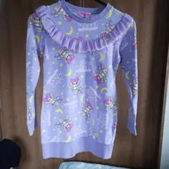 Earth Magic パープル長袖ワンピース