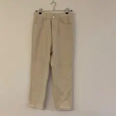 M0012 裏起毛ハイウエストボーイフレンドパンツ　Ｌサイズ　レディース　秋冬