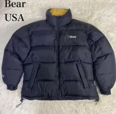 【90s】bear USA ダウンジャケット　リバーシブル　L ビッグシルエット