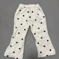 ハート柄フレアロングパンツ 110cm