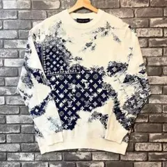 美品 LOUIS VUITTON LV モノグラム バンダナクルーネックニットのサムネイル