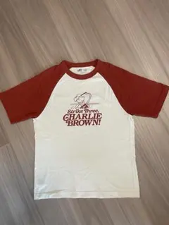 【UT×ピーナッツ】チャーリー・ブラウン ラグランTシャツ（Sサイズ)