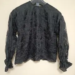 apres jour 刺繍レース 袖ボリューム ブラウス