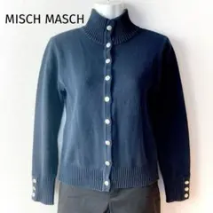 ミッシュマッシュ レディース ハイネック ニット カーディガン ネイビー M 冬