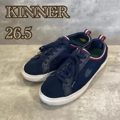 KINNER(26.5)スニーカー/ネイビー/トリコロール/スポーツ/紺色のサムネイル