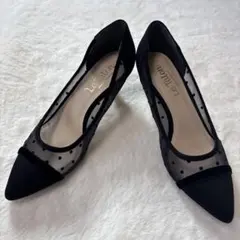 ☆未使用級☆ Le Talon ルタロン 23cm ドットチュールパンプス