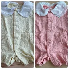 バースデイ 襟付きロンパース50-70cm 2枚セット