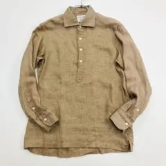 美品　Brilla リネン プルオーバー ワイドカラーシャツ 日本製　Sのサムネイル