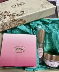 SABON 3stepフェイスケア ブラシ スプーン ポーチ 紙袋 サンプル4付 SABON 3stepフェイスケア ブラシ スプーン ポーチ 紙袋 サンプル4付