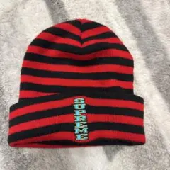 Supreme:ニット帽(ブラック×赤) 2025年最新】supreme ニット帽 赤の人気アイテム - メルカリ