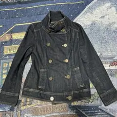インディゴGジャン デニムジャケット　 ダブルブレスト　y2k 平成　古着