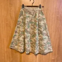 ウエストゴム ひざ丈スカート