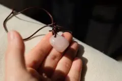 天然石ネックレス ローズクォーツ（紅水晶） シンプル 癒し 即購入OK