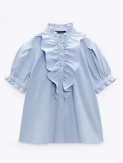 ZARA フリルポプリンシャツのサムネイル