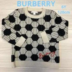 美品　BURBERRYバーバリー　カシミア混　長袖ニット120cm