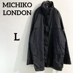 90s Y2K ミチコロンドン ジーンズ ナイロンジャケット ネイビー Lのサムネイル