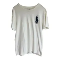 ポロラルフローレン Tシャツ 白 ビッグポニー M