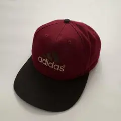 90s adidas アディダス　ツートーン　ロゴ　キャップ　古着　レア