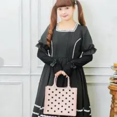 人気♡タグ付き　青木美沙子　ドットハンドバッグ　ロリータ　ピンク　完売✨のサムネイル