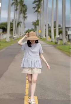 エアリーシャーリングワンピース メゾンエシェル M NAVY - メルカリ