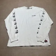 Ben davis ロンt 長袖tシャツ　白　ホワイト　袖デザイン　M