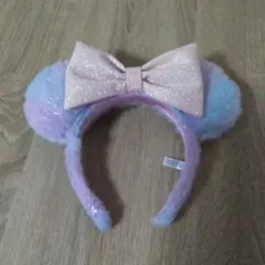 ディズニー　ミニーちゃん　リボン　カチューシャ　ふわふわ