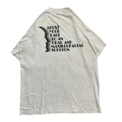 90s ヴィンテージ 医療 企業ロゴ Tシャツ メンズ L 白 シングルステッチ