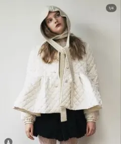 新品•未開封【HONEY MI HONEY】knit bow ニット帽 フード