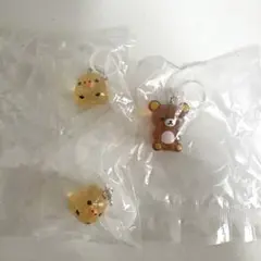 リラックマ　クリアマスコットチャーム　めじるしアクセサリー　キイロイトリ