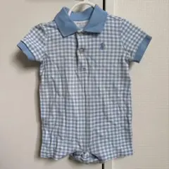 ラルフローレン　9M 75cm 半袖ロンパース　ベビーオシャレ服　コットン