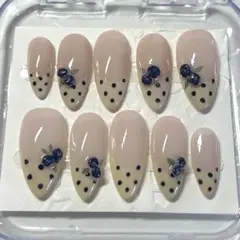 No.2 ネイルチップ ハンドメイド ウイッシュコア ブルーベリー