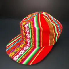 【未使用品】メイド・イン・ペルー　カラフル帽子　キャップ