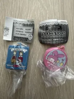 サンリオキャラクターズ　クッキー缶チャーム　マイメロディ　ザ ボードビルデュオ