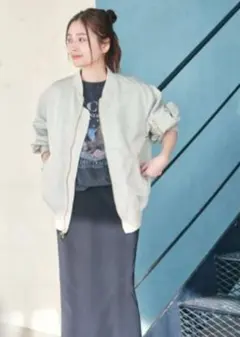 JOURNAL STANDARD MA-1ジャケット ライトグレー