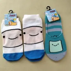 Adventure Time ソックスセット 22〜24cm ポスターカード6枚