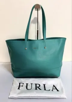 【ほぼ未使用】FURLAフルラトートバッグ　肩掛け　グリーン